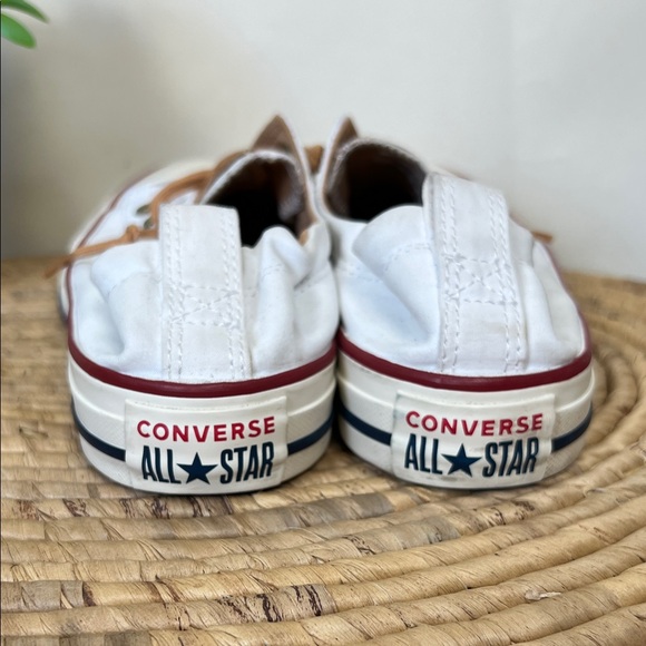 CONVERSE • All Star Shoreline White Sneakers Tan Laces 8 - Picture 4 of 9